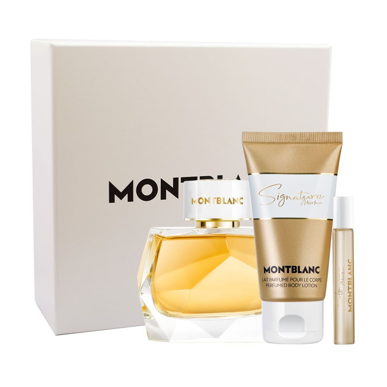 Парфумований набір жіночий Montblanc Signature Absolue Set (парфумована вода, 90 мл + лосьйон для тіла, 100 мл + парфумована вода, 7.5 мл)